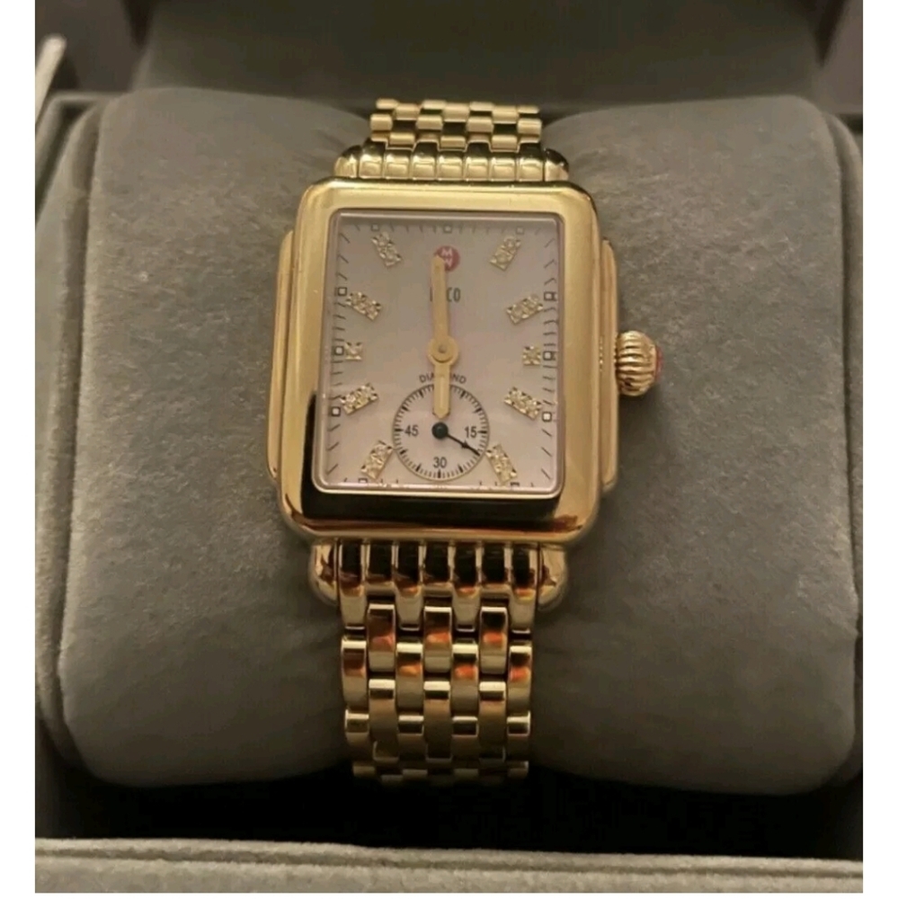 MICHELE DECO 18K Gold Diamond Watch!